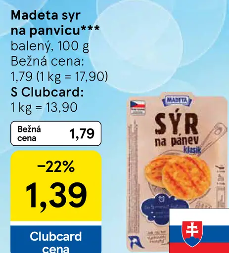 Madeta syr na panvicu, klasický