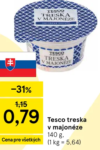 Tesco treska v majonéze