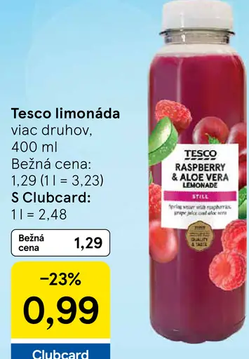 Tesco limonáda viac druhov
