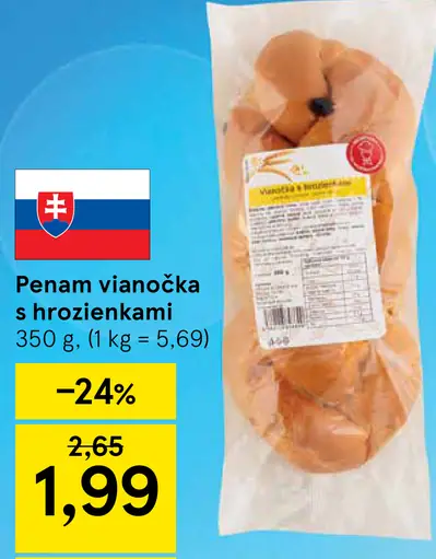 Penam Vianočka s hrozienkami