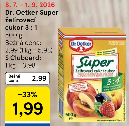 Dr. Oetker Super želírovací cukor 3:1