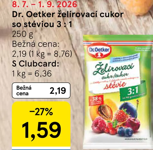 Dr. Oetker želírovací cukor 3 : 1 so stéviou