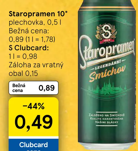 Staropramen 10° plechovka