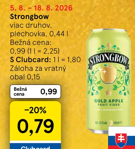 Strongbow cider plechovka