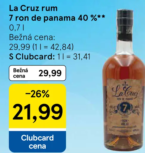La Cruz 7 ron de Panama rum 40 %