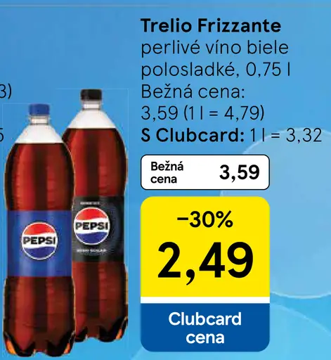 Trelio Frizzante perlivé víno biele polosladké