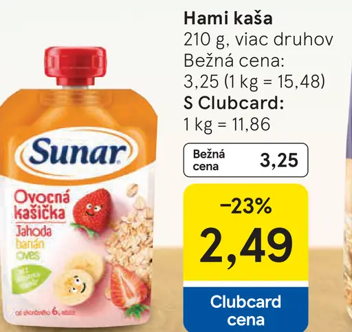 Sunar ovocná kašička