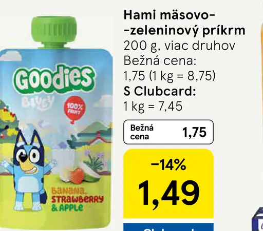 Goodies Bluey ovocné pyré banán, jahoda, jablko