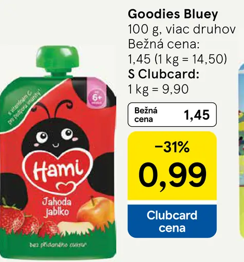 Hami ovocná kapsička, jahoda a jablko