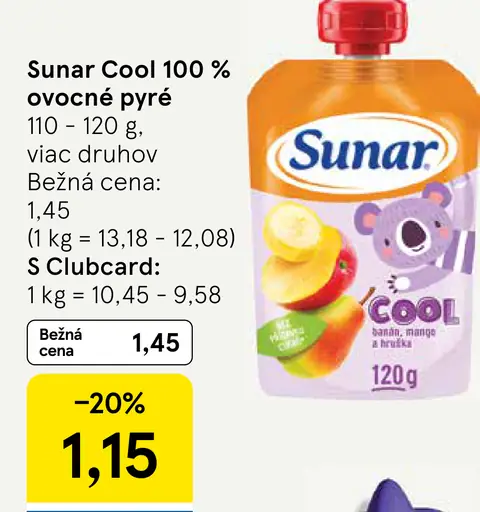 Sunar Cool 100 % ovocné pyré