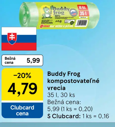 Buddy Frog kompostovateľné vrecia
