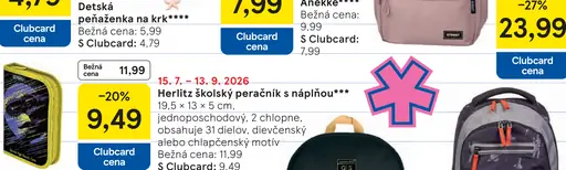 Herlitz školský peračník s náplňou