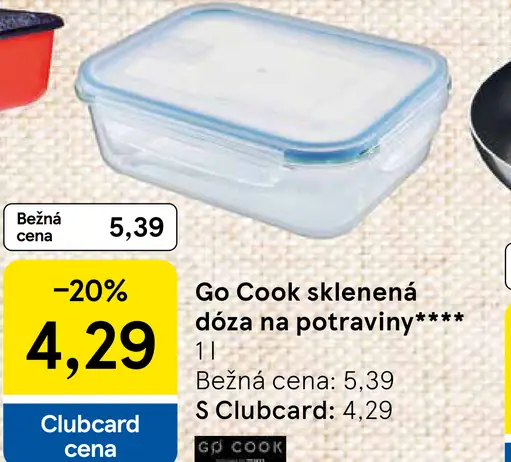 Go Cook sklenená dóza na potraviny