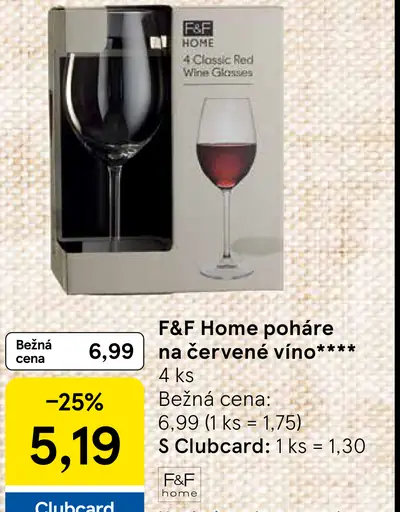 F&F Home poháre na červené víno