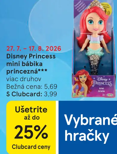 Disney Princess mini bábika princezná