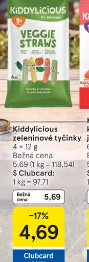 Kiddylicious detské zeleninové tyčinky