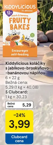 Kiddylicious koláčiky s jablkovo-brusnicovo-banánovou náplňou