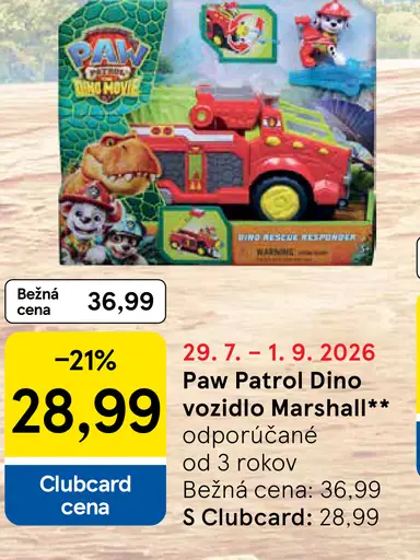 Paw Patrol Dino vozidlo Marshall