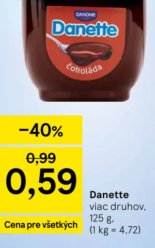Danette dezert čokoláda