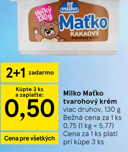 Milko Matko Tvarohový krém