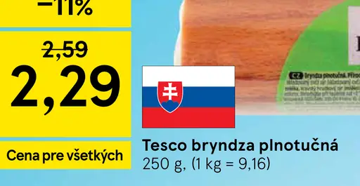Tesco bryndza plnotučná