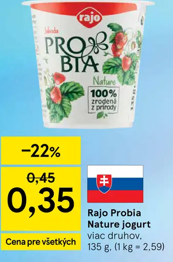 Rajo Probia nature jogurt