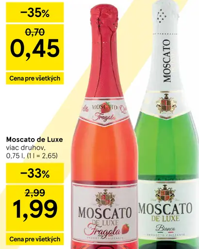 Moscato de Luxe Fragola, Bianco viac druhov