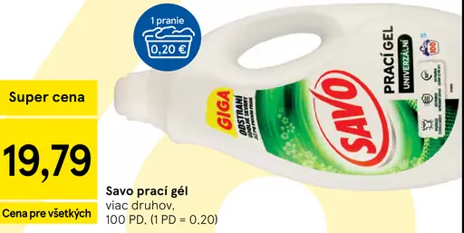 Savo prací gel