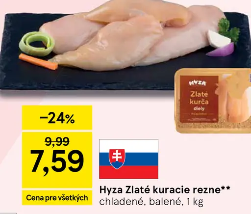 Hyza Zlaté kuracie rezne chladené balené