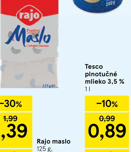 Tesco plnotučné mlieko 3,5 %