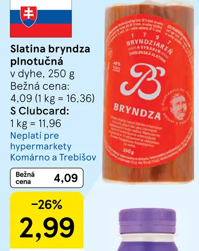 Slatina bryndza plnotučná