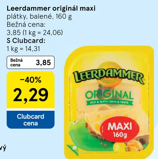 Leerdammer originál maxi plátky