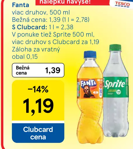 Fanta, sýtená limonáda, viac druhov