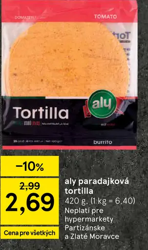 Aly paradajková tortilla