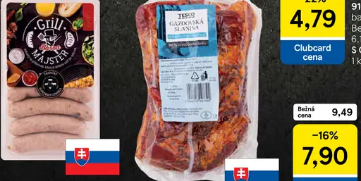 Tesco Grill Master chalupárska gril klobása