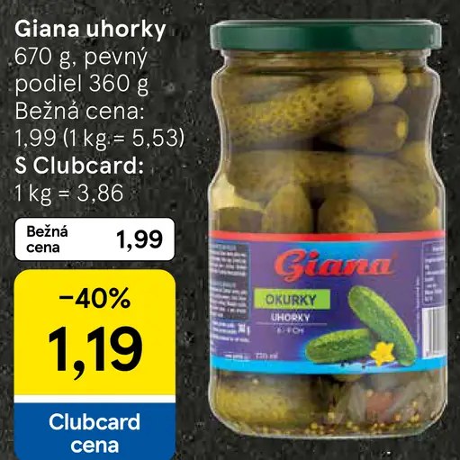 Giana uhorky pevné