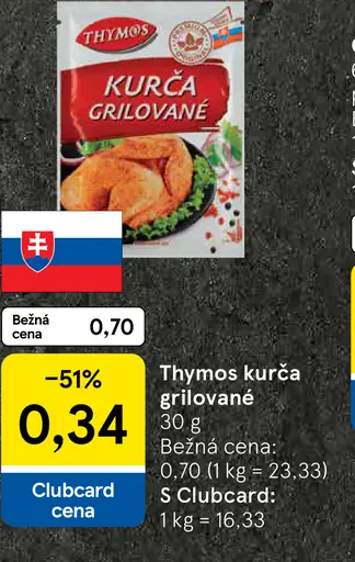 Thymos grilované kura
