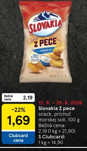 Slovakia Z Pece snack s morskou soľou