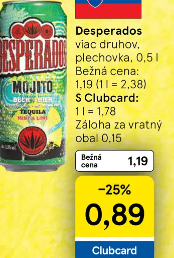 Desperados plechovka, rôzne druhy