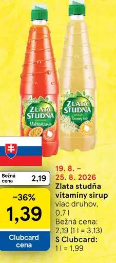Zlatá studňa Vitamíny sirup