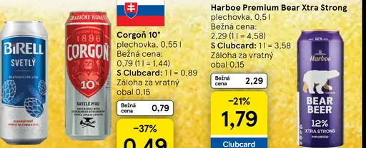 Harboe Premium Bear Xtra Strong pivo plechovka