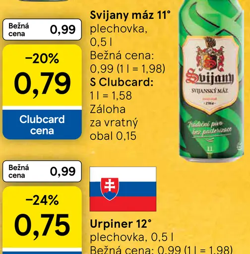 Svijany Máz 11° pivo plechovka