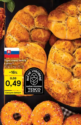 Tiger slaná žemľa k pivu