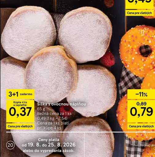 Šiška s ovocnou náplňou