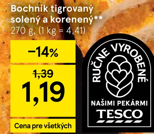 Bochník tigrovaný solený a korenený