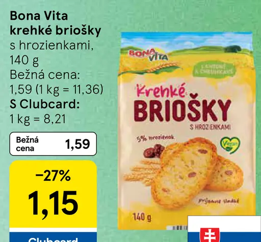 Bona Vita Krehké briošky s hrozienkami