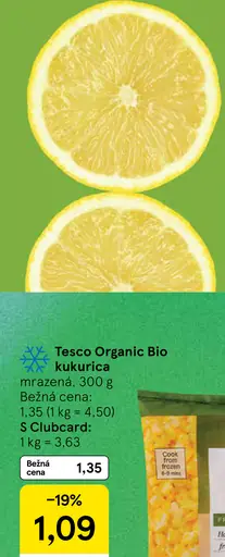 Tesco Organic bio kukurica mrazená