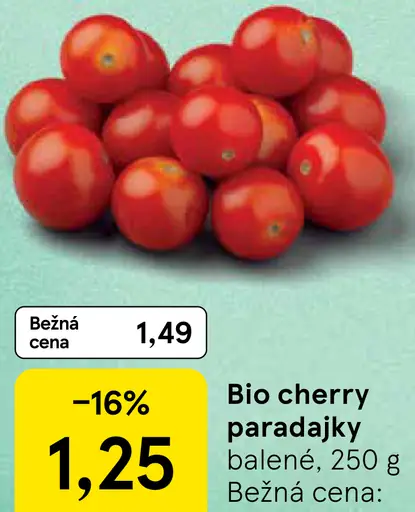 Bio cherry paradajky balené