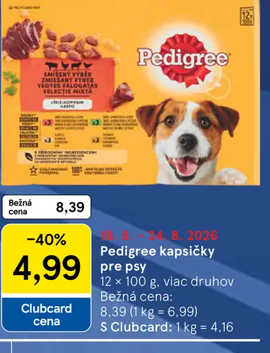 Pedigree kapsičky pre psy