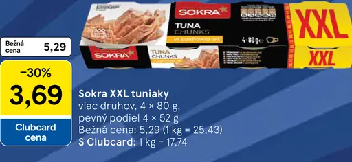 Sokra XXL tuniaky Tuna Chunks, rôzne druhy